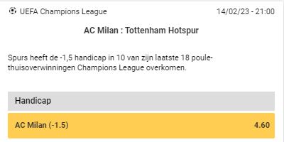 BetXtra AC Milan vs Tottenham