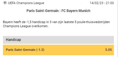 BetXtra PSG vs Bayern Munchen