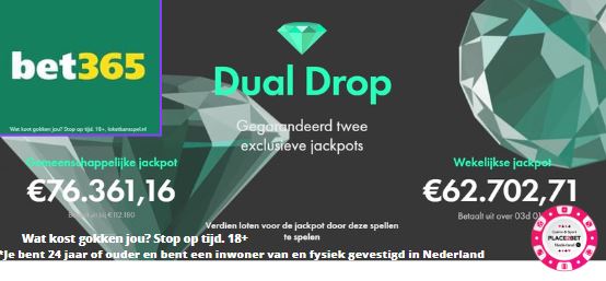 Bet365 casino dual drop jackpot