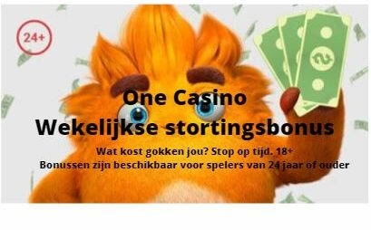 One Casino wekelijkse stortingsbonus