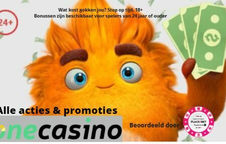 Alle acties en promoties van onecasino.nl