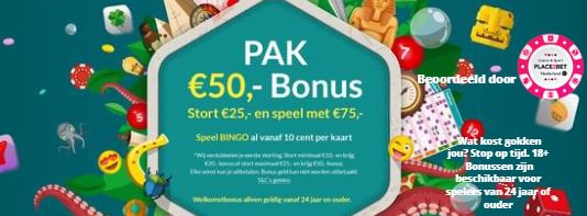 Pak €50 bonus op Tombola casino Nederland