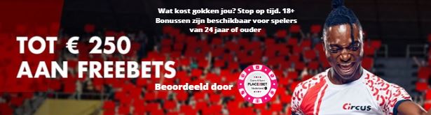 Tot €250 freebets bij circus.nl