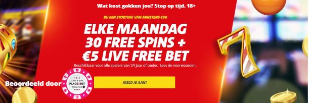 free spins & free bet bij Jack's casino