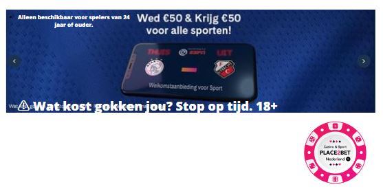 welkomstbonus voor sportwedden bij Holland Casino