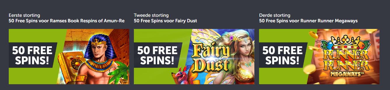 Free spins bij comeon.nl