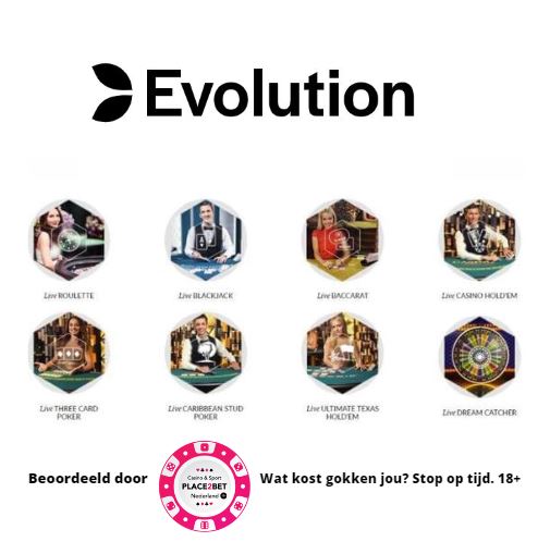 Evolution live casino spellen