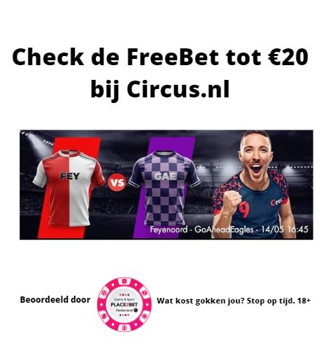 Bet op Feyenoord tegen de Eagles en pak die freebet tot €20