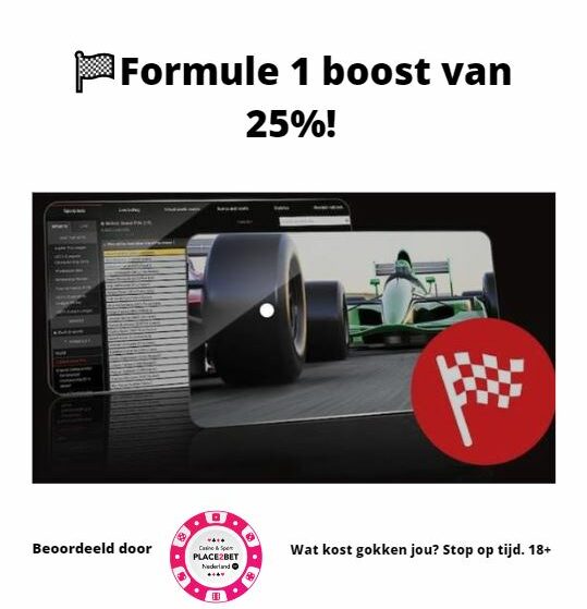 🏁Formule 1 boost van 25% deze zondag!