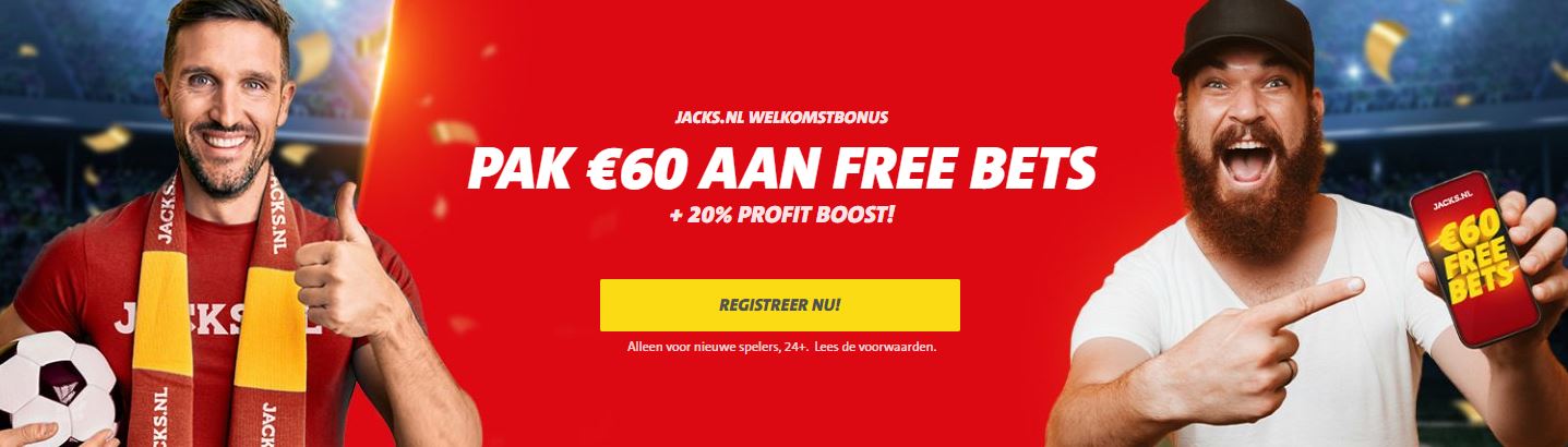 Jacks.nl welkomstbonus free bets