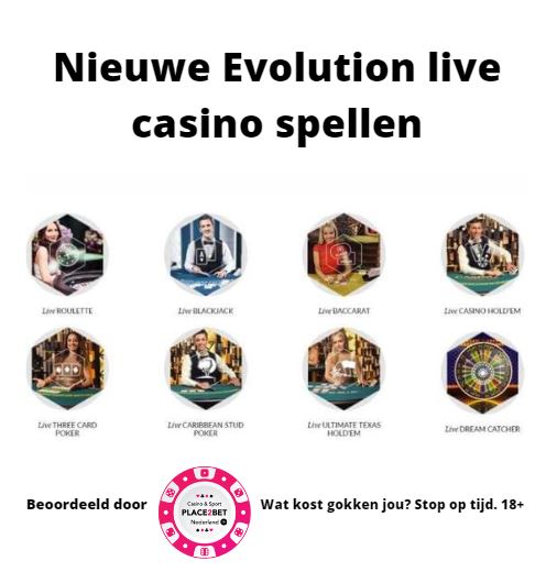 Nieuwe live casinospellen van Evolution op komst in 2023