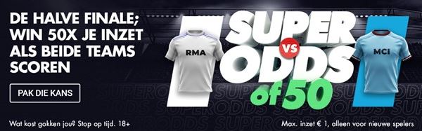 Real Madrid tegen Manchester City superOdds